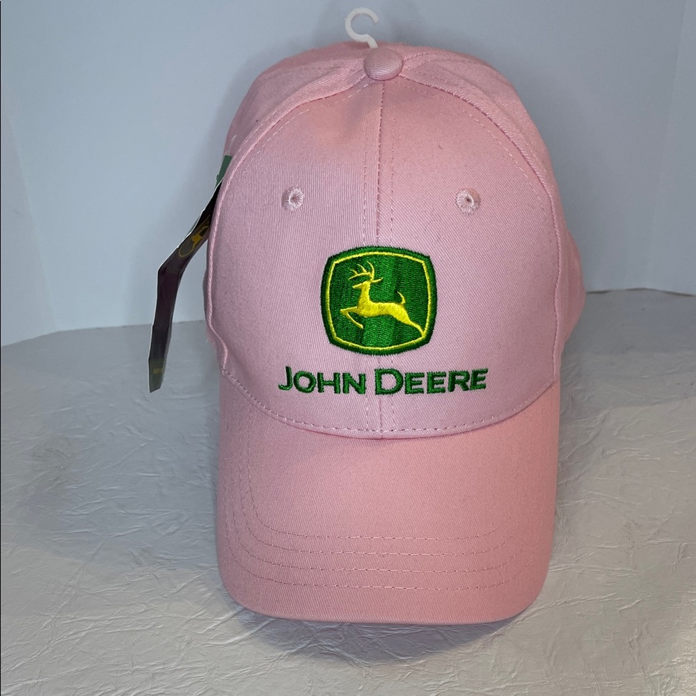 John Deere Pink Cap with Green Logo